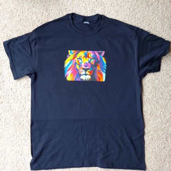 Colorful Lion Unisex T Shirt Size (L) - Picture 1 of 2